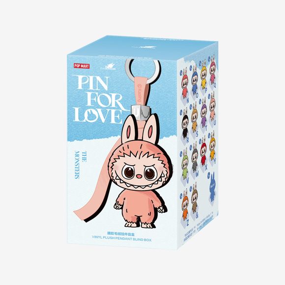POP MART Labubu V4 The Monsters Pin For Love Alphabet Plush Pendant - Letter S