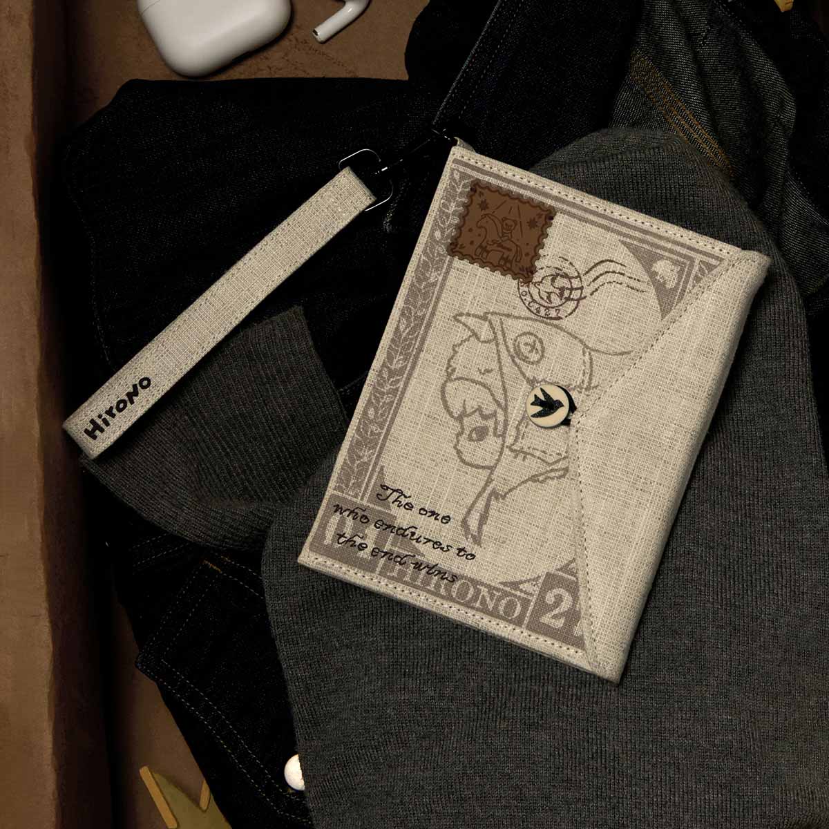 hirono-mist-walker-series-fabric-passport-holder  POP MART HIRONO